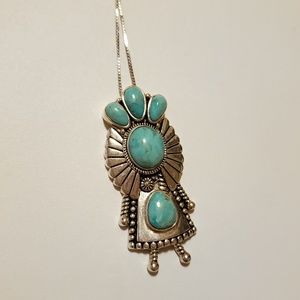turquoise silver necklace